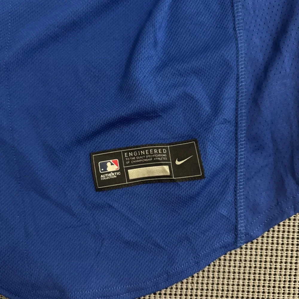 Nike Chicago Cubs Javier Baez 9 Authentic Jersey Blue Mens 48 8900-EJ3A